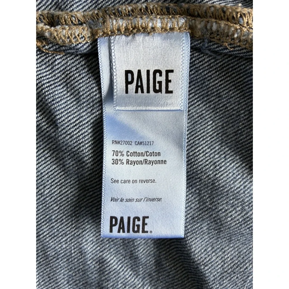 PAIGE Jimmy Jimmy Shorts Womens Size 27 Dark Wash Denim Cuffed Comfort Panels